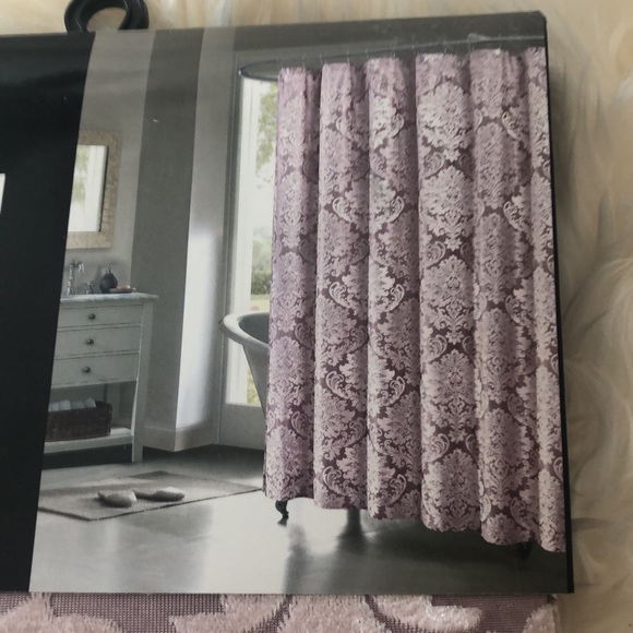 New Damask Shower Curtain in Blush - Picture 5 of 6